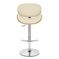 thumbnail image 3 of Allora Adjustable Faux Leather Bar Stool in Cream, 3 of 7