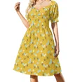thumbnail image 2 of Hexagon Bees! Sleeveless Dress women's clothing korea stylish luxury dresses summer dress daily Cocktail of dresses, 2 of 7