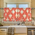 thumbnail image 2 of Yayeee Kitchen Curtains Tier Set of 2 Light Filtering 57"x36" Over Sink Window Panels, Beige Christmas Ornaments Pattern, 2 of 7