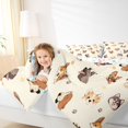 thumbnail image 4 of Homewish Puppy Dog Bedding Comforter Set,Pet Corgi Twin Comforter Sets,Beige Brown Bedding Set For Boys Kids,Super Cozy Room Decor Reversible,2-Piece, 4 of 8