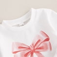 thumbnail image 5 of Karoyedx Toddler Girl Fall Clothes Baby Girl Fall Winter Clothes Patch Crewneck Sweatshirts Flare Pants Set Toddler Outfits White Size,0-6 Months, 5 of 8