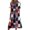 Blue, variant on Halloween Print Women Midi Dresses, Round Neck Casual Fashion Dress With Side Pockets Cute Cat Pumpkin Print Loose Daily Halloween Holiday Outfit Orange XL