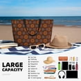 thumbnail image 6 of KLL 60s and 70s Aesthetic1 Print Large Beach Tote Bag Women Waterproof Sandproof Zipper Beach Tote Bag for Pool Gym Grocery Travel with Wet Pocket, 6 of 7