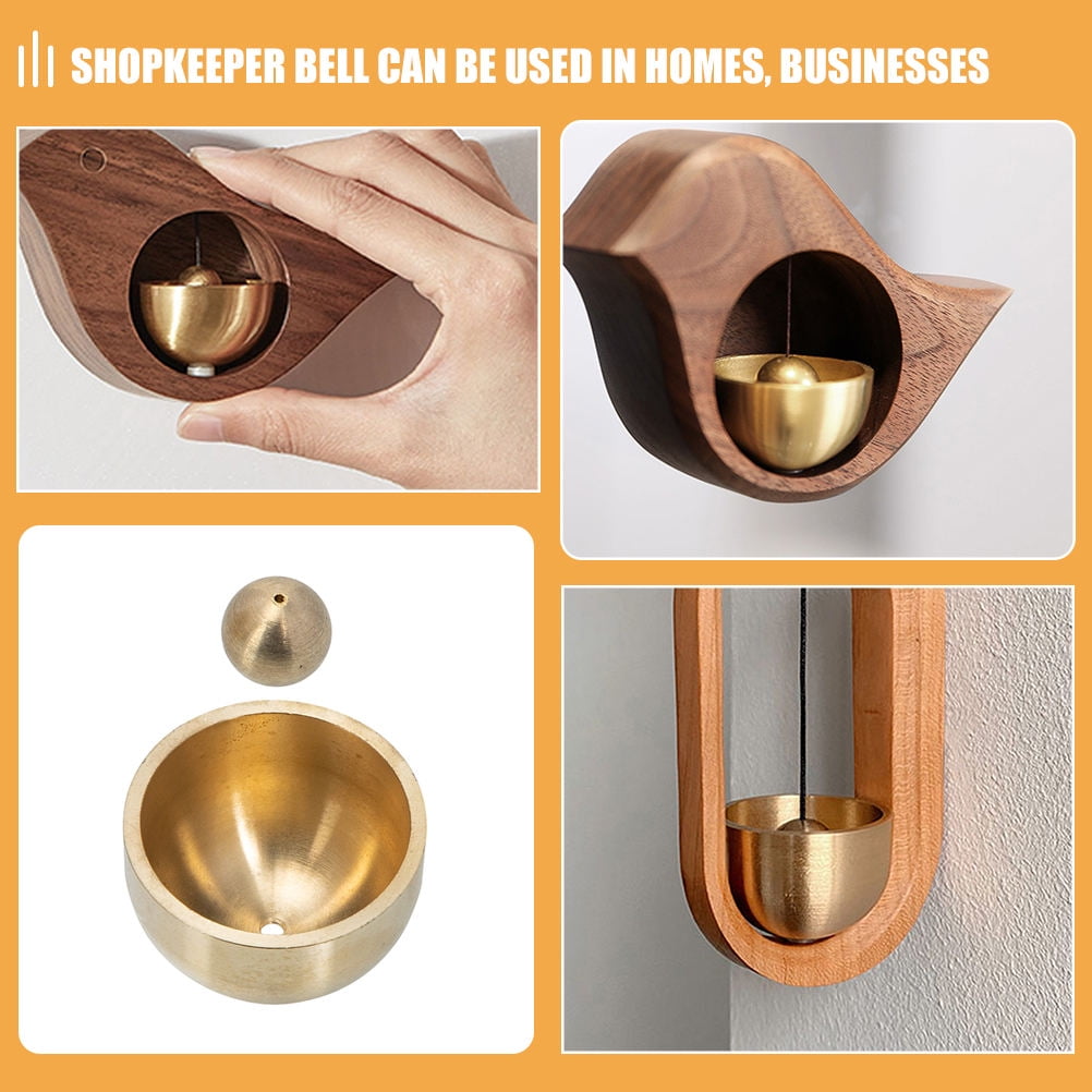 EXHUMKY 2-Pack Metal Door Bells with Trigger, Shopkeeper Style, Easy to Install for Home, Office, and Store Use