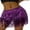 Purple, variant on DcoolMoogl Women Belly Dance Hip Sequin Tassel Skirt Sparkly Fringe Scarf Wrap Rave Costume Space Cowgirl Outfit