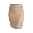 thumbnail image 4 of Made by Johnny Women's Elastic Waist Stretch Bodycon Midi Pencil Skirt Above The Knee Length Classic Skirt XXXL KHAKI, 4 of 5