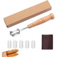 thumbnail image 1 of Bread Lame With 5 Cutter And Leather Storage Cover, Bread Lame Dough Scoring Tool, Bread Bakers Lame Slashing Tool, Bread Slicers For Homemade Bread (, 1 of 5