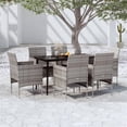thumbnail image 6 of Bowery Hill Contemporary Garden Dining Set in Gray and Black, 6 of 11
