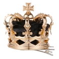thumbnail image 1 of FELTECHELECTR 1 horquilla de corona dorada para fiesta de Halloween, pinzas para el pelo doradas para novia, cosplay, 1 of 4