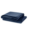 thumbnail image 2 of Cannon Solid Plush Dark Blue Twin XL Blanket, 2 of 5