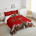 thumbnail image 3 of jejeloiu Christmas Theme Bedding Comforter Set,Santa Claus Twin Comforter Sets,Kawaii Snowflake Snowman Bedding Set For Teens,Microfiber Bedroom Decor Reversible,2pcs, 3 of 8