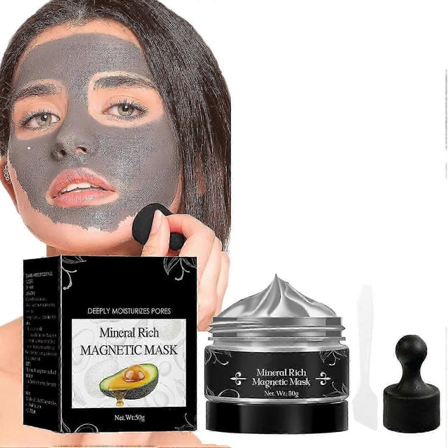 unique Mineral Rich Magnetic Mask, Facial Mask Magnetic Kit, Moisturizing Magnetic Peel Off Face Mask, Deep Pore Cleaning Blackhead Remover