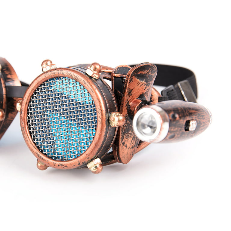 Copper Kaleidoscope Lens Steampunk Goggles with Spikes