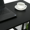 thumbnail image 3 of ZENY 36 inch Computer Desk W/ Storage Shelves Chipboard Laptop Table, Black, 3 of 7