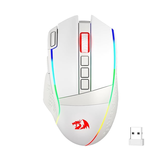 Ratón inalámbrico para juegos Redragon M991 26000 DPI blanco