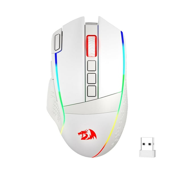 Ratón inalámbrico para juegos Redragon M991 26000 DPI blanco