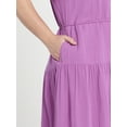 thumbnail image 3 of Time and Tru Women's and Women's Plus Double Cloth Cotton Midi Dress, Sizes XS-4X, 3 of 4