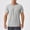 Gray, variant on Men's Ice Silk Performance Tee (S-XXL),Sun Protection Short Sleeve Tight Fit Quick Dry Training Top White Size S