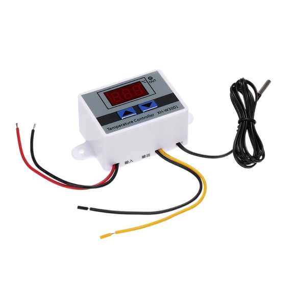 Abody XH-W3001 Intelligent Digital Microcomputer Temperature Controller with LED-Display Mini Thermostat Switch Heating/Cooling Temperature Control Switch with Water-resistant Sensor Probe