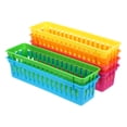 thumbnail image 2 of Miangastore Yellow Plastic Pencil Trays 6Pcs for Desktop Organization 9.8x2.8x2.4in, 2 of 8