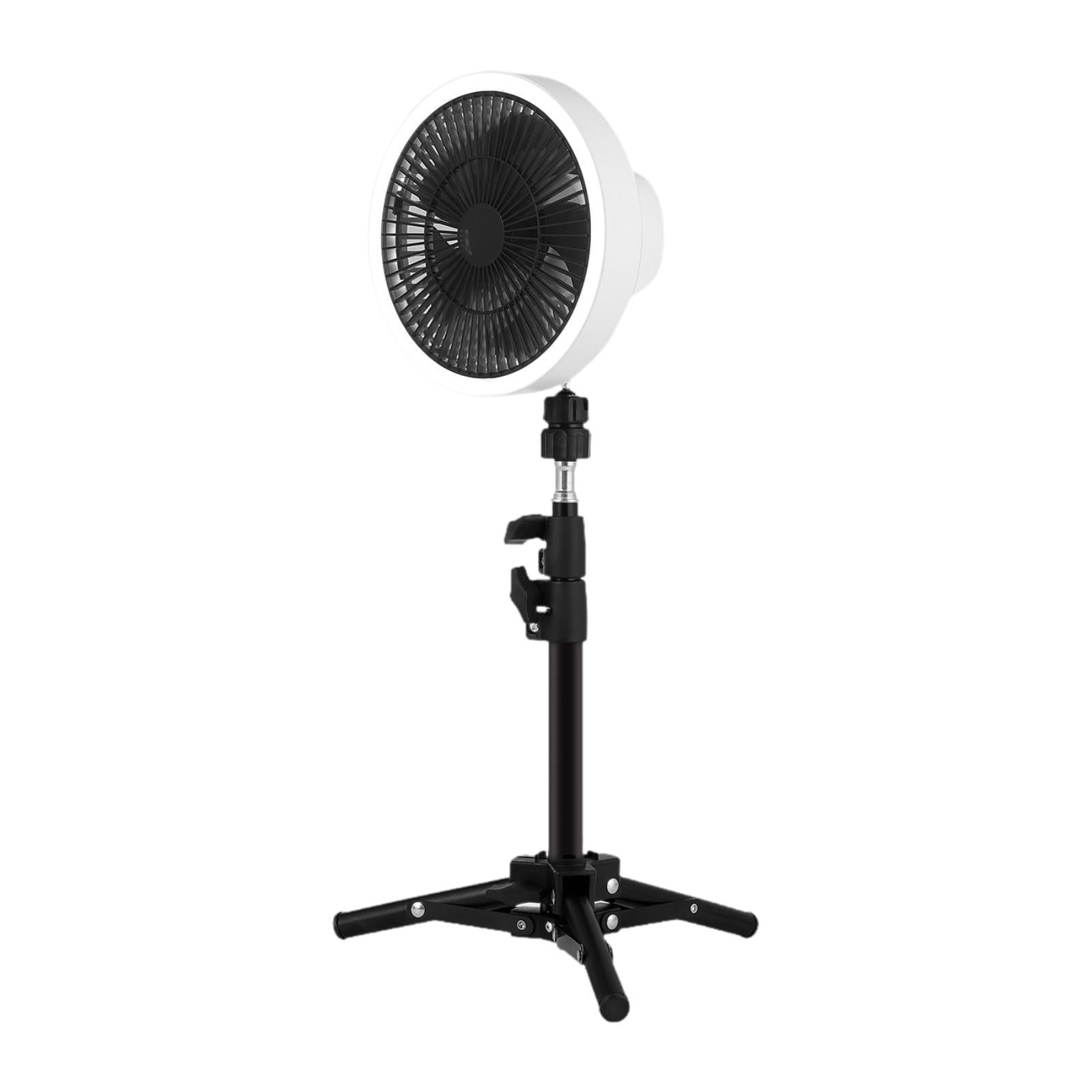 Tongina Tent Fan Camping Fan Tripod Table Fan Hanging Fan Lantern Desk Fan Tripod Fan for Camping Office Bed Bedroom Car White