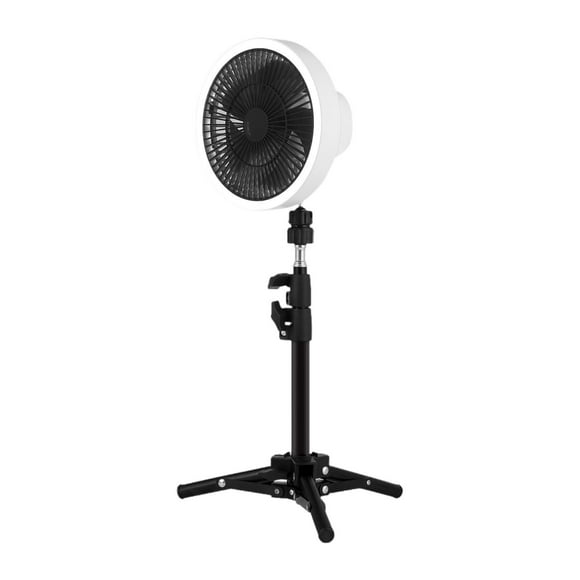 Ventilador de trípode Ventilador de mesa de trípode Ventilador portátil multifunción para cama Tienda de campaña Camping Blanco