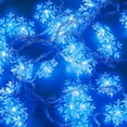 thumbnail image 1 of Snowflake String Lights, 10ft 20LED String Lights Blue Snowflake Lights Snowflakes Plastic Fairy Lights tions, 1 of 8