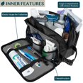 thumbnail image 2 of Neceser PAVILIA Travel resistente al agua Dopp Kit negro XL, 2 of 7