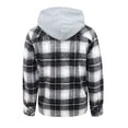 thumbnail image 4 of Victorious Men's Essential Felted Plaid Overshirts JK5075 Black X-Large, 4 of 5
