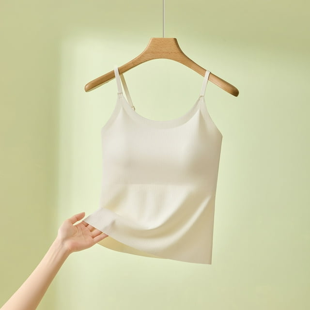 TopLLC Hauts de Pyjama à Manches Courtes Femme Été Respirant avec Coussin de Poitrine à Nouer Sans Manches. blouse en Polyester pour Femmes
