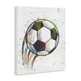 thumbnail image 3 of Stupell Industries Splatter Soccer Ball Canvas Wall Art, design by Marcus Prime, 48 x 36, 3 of 7