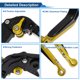 thumbnail image 4 of Palancas de freno y embrague cortas y largas para Kawasaki VERSYS 650 2015-2023, palanca de freno ajustable de motocicleta, aleación de aluminio, mango negro con extremo dorado, 4 of 6