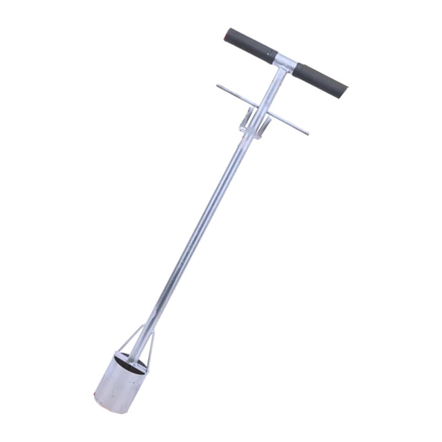 DYNWAVECA Lawn Plug Garden Tool Manual Transplanter Nonslip Long Handle Bulb Planter Soil Sampler for Weeding Garden Transplanting Farm 7.7cm Diameter