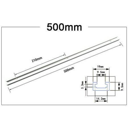 

Aluminium Alloy 300-600mm T-Track T-Slot Miter Jig Tools for Woodworking Router
