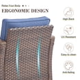 thumbnail image 4 of Opohoro 5-Piece Outdoor Wicker Conversation Set with Lounge Chairs, Side Table and Ottomans for Patio, Porch, or Garden, 4 of 11