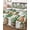 White, variant on Twin Quilt Bedding Set, Green Cactus Reversible Summer Quilt 3 Pieces, Summer Watercolor Botanical Wooden Grain Lightweight Bedspreads Coverlets with 2 Pillow Shams for All Seasons