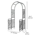 thumbnail image 4 of Uforic 85" H Metal Garden Arbor with Gate, Garden Arch for Climbing Plants Support or Wedding Decor,Black, 4 of 9