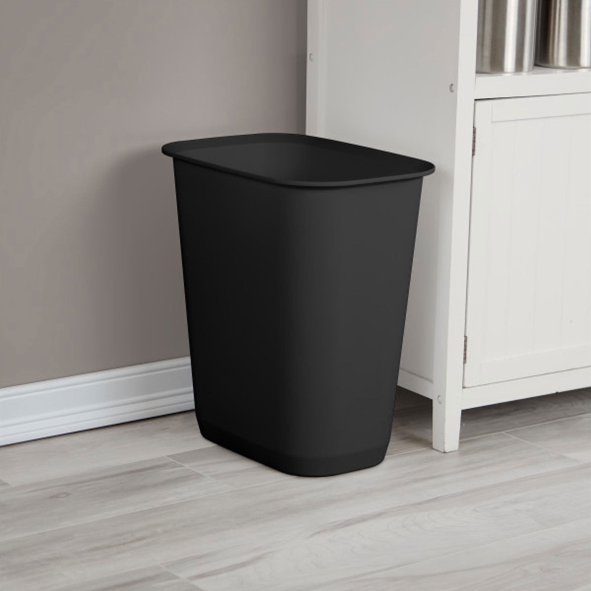 Sterilite Rectangular Wastebasket 9 Gal Open Top Trash Bin, 18