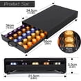 thumbnail image 2 of Coffee Pod Holder for NES-presso, 50-Capsule Coffee Pod Drawer Organizer for Dolce Gusto/NES-presso/Vertuoline Capsule, Coffee Machine Compatible Steel Storage Holder for Nespresso Original Pods, 2 of 7