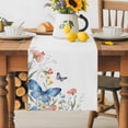 thumbnail image 5 of Table Runner Pink Blue Flower Table Decoration for Kitchen Dinning Spring Butterfly Table Decoration for Indoor Outdoor Party Wedding Decor 13x90 Inch, 5 of 7