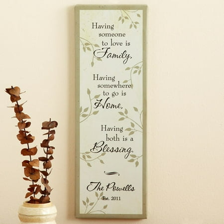 Personalized "Family, Home, Blessing" Canvas Wall Decor