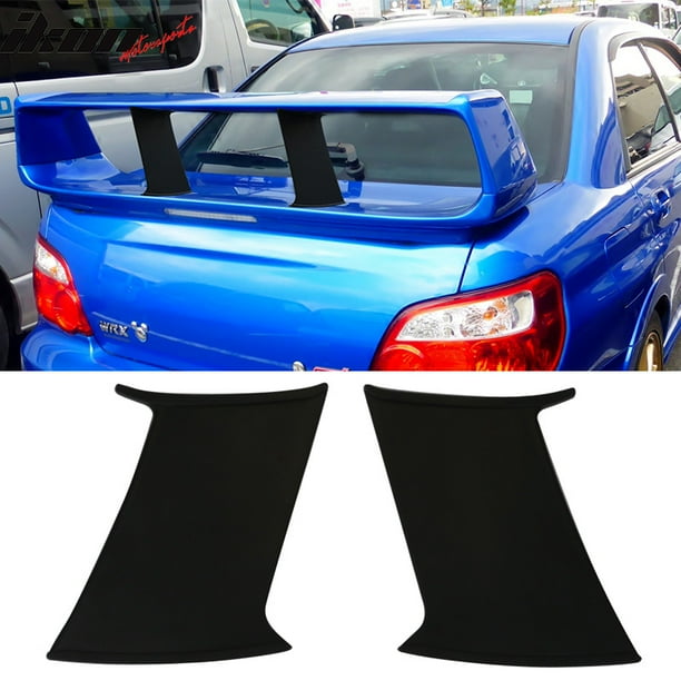 Ikon Motorsports 2pc Compatible With 02 07 Subaru Impreza Wrx Sti Abs Trunk Spoiler Wing Stabilizer Add On Walmart Com Walmart Com