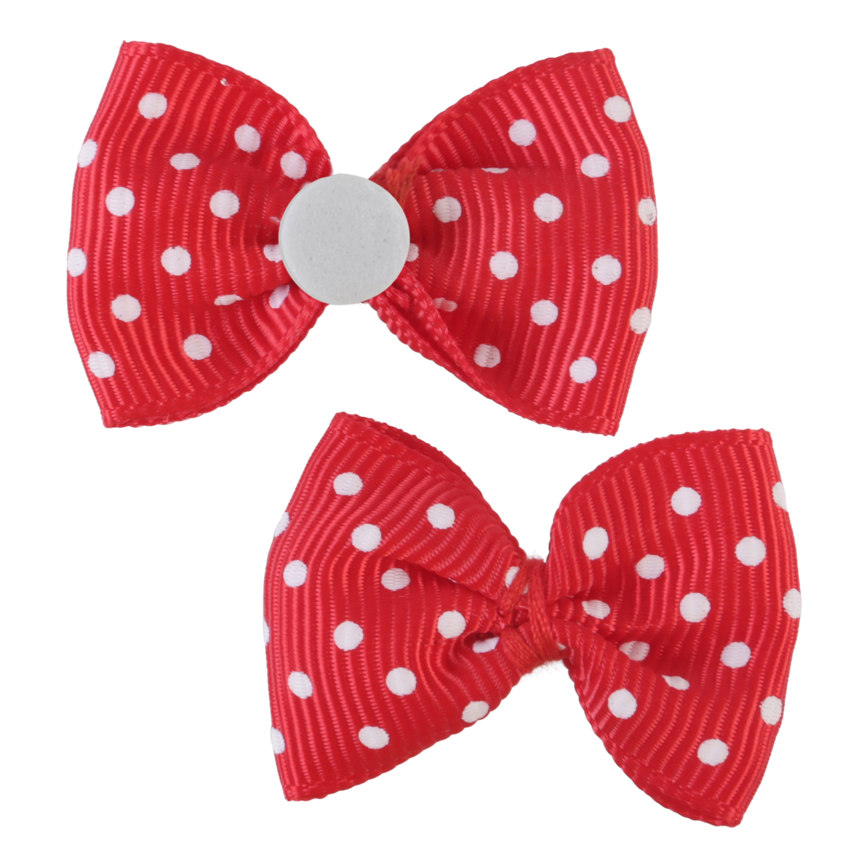 Offray Accessories, Red Grosgrain Bows Accessory for Wedding, Hair Clips, and Scrapbooking, 8 count, 1 Package