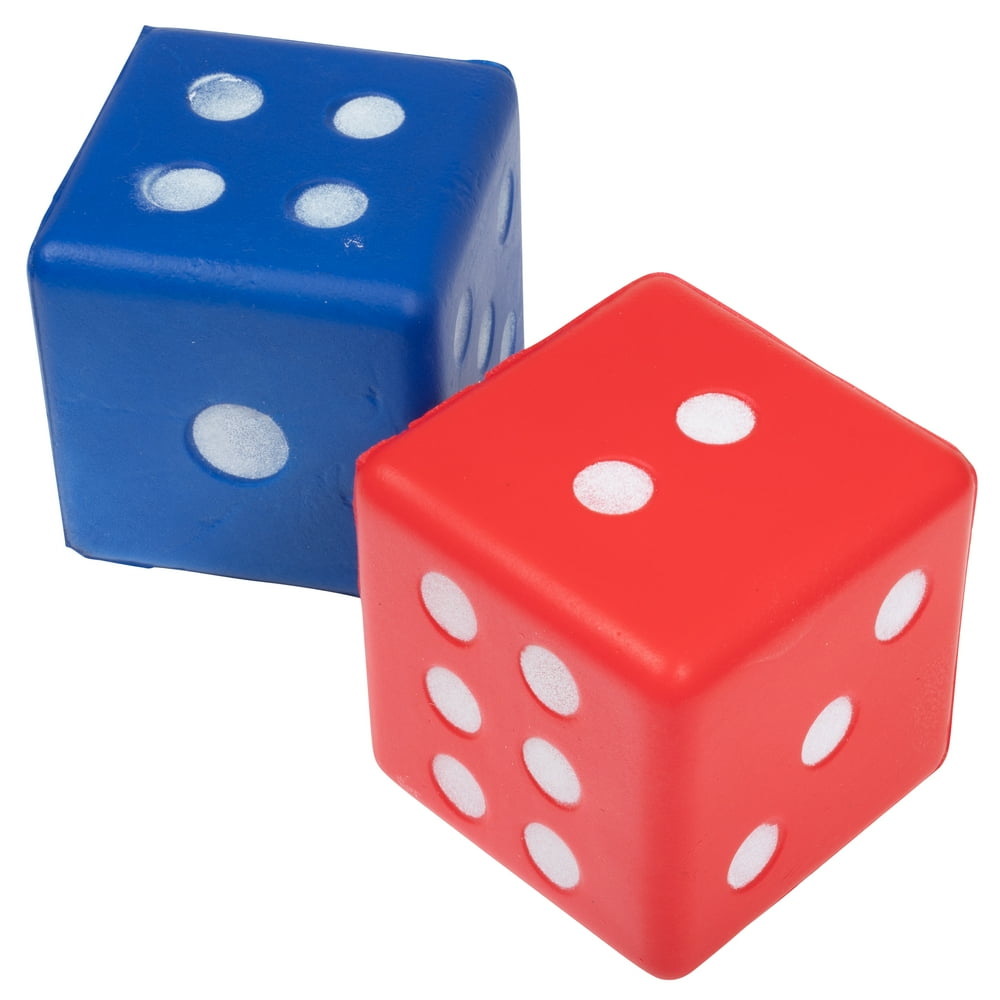 Learning Advantage Jumbo Foam Dice Set of 2 3.25" Red and Blue