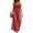 Red, variant on Women'S Tube Jumpsuits Boho Print Loose Sleeveless Smocked Rompers Wide Leg Long Slit Red M