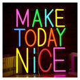 thumbnail image 1 of Letrero De Neón "Make Today Nice" Con Atenuación USB Para Habitación, Oficina, Aula, Fiesta, Cafetería, Decoración De Boda, 39x32cm, 1 of 7