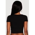 thumbnail image 5 of Womens Ambiance Classic Fit Scoop Neck Short Sleeve Cropped Tee, 5 of 5