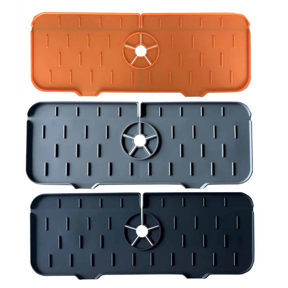 Silicone Faucet Mat Sink Splash Guard, Sink Faucet Splash Catcher, Sink