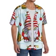 thumbnail image 2 of Daiia Funny Christmas Gnome Men's Linen Shirts Short Sleeve Casual Shirts Button Down Shirt for Men Beach Summer Wedding Shirt-4X-Large, 2 of 6