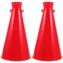 FONDOTIN Cheerleading Megaphone, Red Plastic, Ideal for Sport and Party, 2Pcs